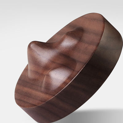 3D Carving Black Walnut Beech Wooden Cup Mat Coaster for Modern Style Creative Design