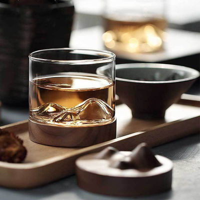 3D Carving Black Walnut Beech Wooden Cup Mat Coaster for Modern Style Creative Design