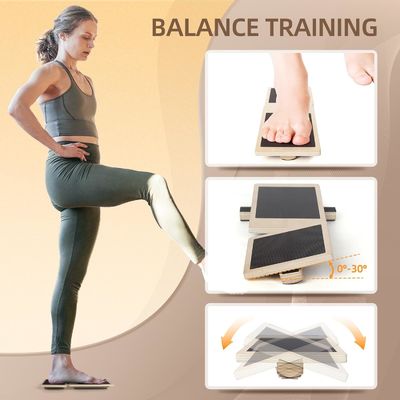 202404 Stability Exercises Wobble Board for Single Foot Balance and Customized Logo