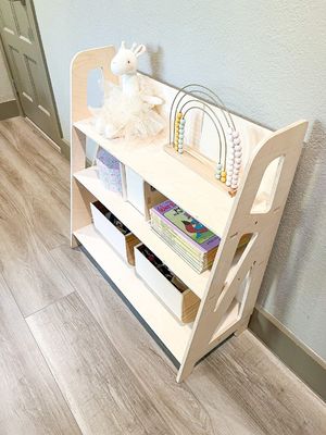 Kids Room Storage Montessori Wooden Toy Storage for Playroom and Nursery Furniture