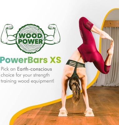 Wooden Parallettes Push Up Bars PowerBars for Indoor Fitness Durable Handstand Trainer