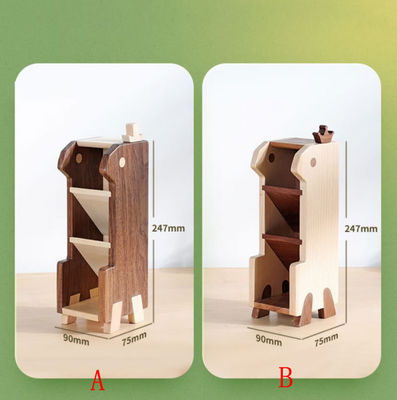 Custom Wood Multi-Layer Desk Pen Pencil Stand for Office and Study Organization