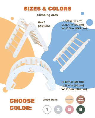 Mail Packing Y Playroom Gym Climber Natural Wood Climbing Arch for Kids Learning Toy