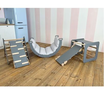 Montessori Play Gym for Kids Handmade Furniture Solid Wood Toys Arch type Grid Net climbing frame indoor kids furniture