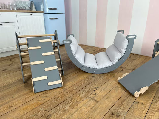 Montessori Play Gym for Kids Handmade Furniture Solid Wood Toys Arch type Grid Net climbing frame indoor kids furniture