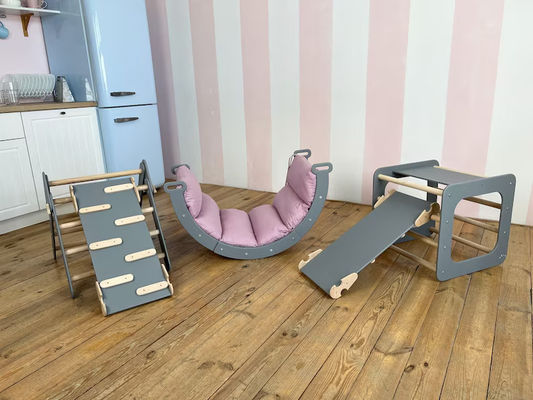 Montessori Play Gym for Kids Handmade Furniture Solid Wood Toys Arch type Grid Net climbing frame indoor kids furniture