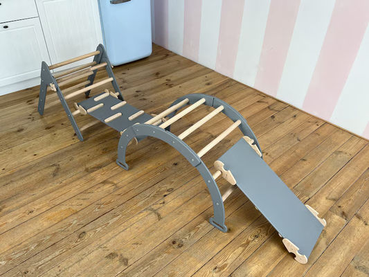 Montessori Play Gym for Kids Handmade Furniture Solid Wood Toys Arch type Grid Net climbing frame indoor kids furniture