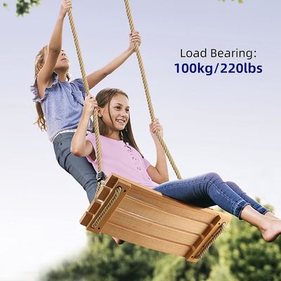 Customized Logo Acceptable Gym Swing Set for Children Adult Kids Wood Tree Swing Seat