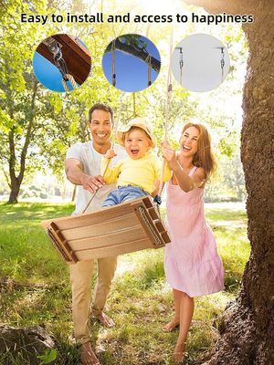 Customized Logo Acceptable Gym Swing Set for Children Adult Kids Wood Tree Swing Seat