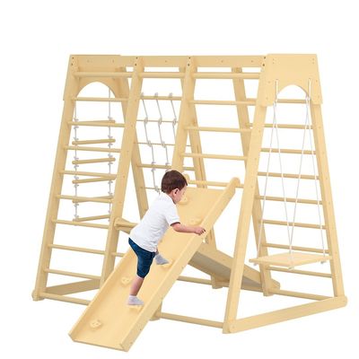 Toddlers Wooden Climbing Toys for Indoor Playground and Play Printing Laser Engrave