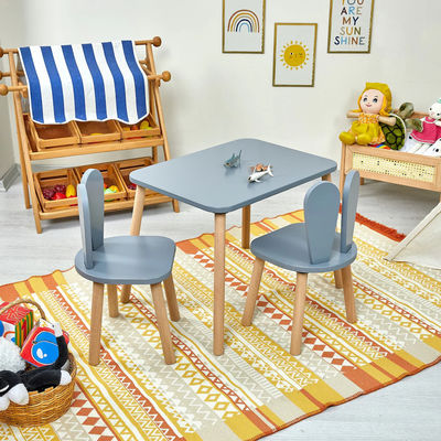 Customized Logo Wooden Table And Chairs For Kids With Modern Design Montessori Activity