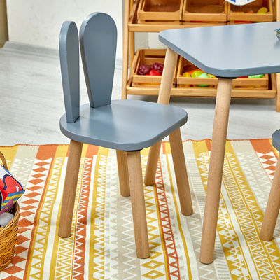 Customized Logo Wooden Table And Chairs For Kids With Modern Design Montessori Activity