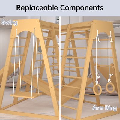 Toddlers Wooden Climbing Toys for Indoor Playground and Play Printing Laser Engrave