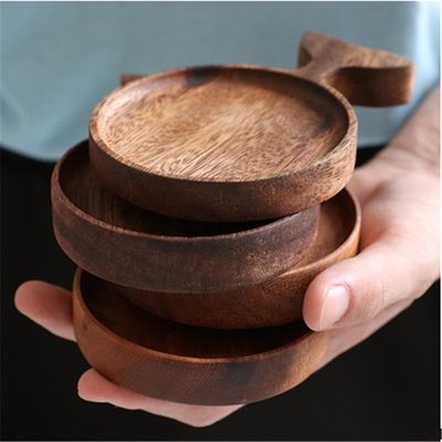 Minimalist Style Acacia Walnut Beech Wooden Coaster for Coffee Cup from Custom Design