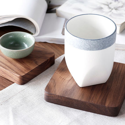 Custom Square Walnut Blank Wooden Coaster for High Grade Snack and Tea Tray
