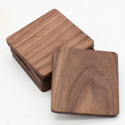 Custom Square Walnut Blank Wooden Coaster for High Grade Snack and Tea Tray