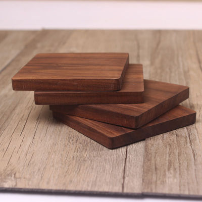Custom Square Walnut Blank Wooden Coaster for High Grade Snack and Tea Tray