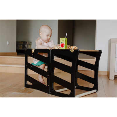 All-Season Foldable Kids Kitchen Tower Modern Design with 3in1 Helper Tower and Slide