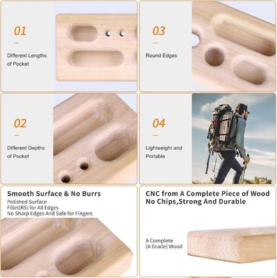 Indoor and Outdoor Portable Hangboard for Rock Climbing Training Climbing Hangboard
