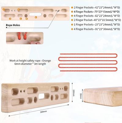 Indoor and Outdoor Portable Hangboard for Rock Climbing Training Climbing Hangboard