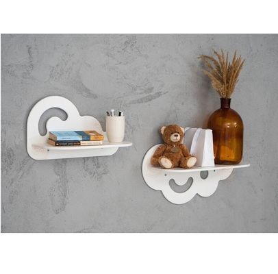 Home Appliance Kids Toy Storage Preppy Room Decor Cloud Shape Toddler Floating Shelves Burning