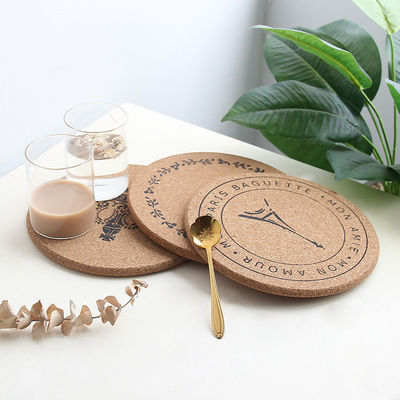 Add a Touch of Elegance with Stain Color Cork Coaster Wooden Round and Square Cup Mat