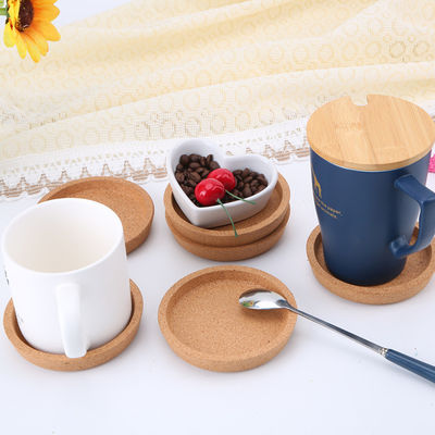 Add a Touch of Elegance with Stain Color Cork Coaster Wooden Round and Square Cup Mat
