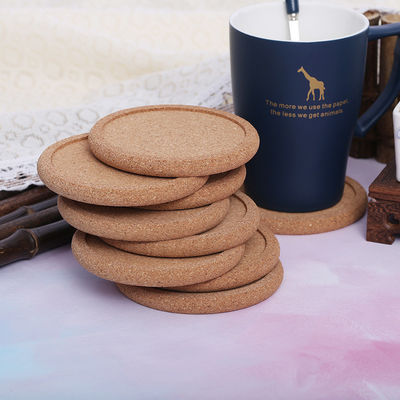 Add a Touch of Elegance with Stain Color Cork Coaster Wooden Round and Square Cup Mat