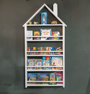 202406 Baby Bookcase Wooden Wall Montessori Solid Wood Nursery Wall Rack Custom Size