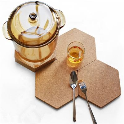 Table Decoration Accessories Must-Have Eco-Friendly Wood Cup Mat Custom Cork Coasters