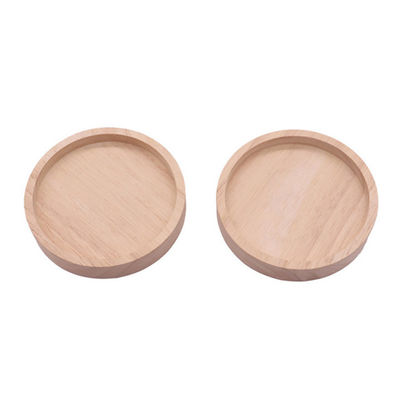 Custom Stain Color Coasters Sustainable Round Beech Wood Drink Mats for Protection