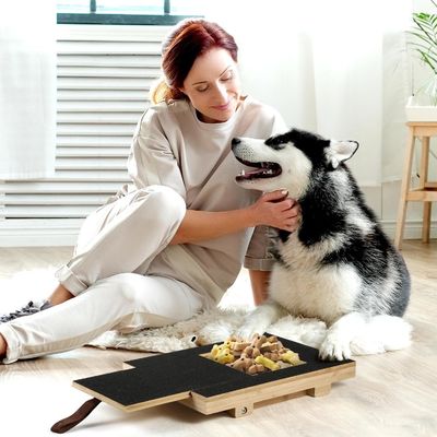 Household Wooden Dog Nail Care Scratch Pad with Snack Box Free Sample Charge