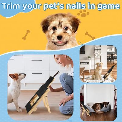 Household Wooden Dog Nail Care Scratch Pad with Snack Box Free Sample Charge