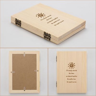 Wooden Couples Photo Frame with Customized Laser Engraved Personalized Text