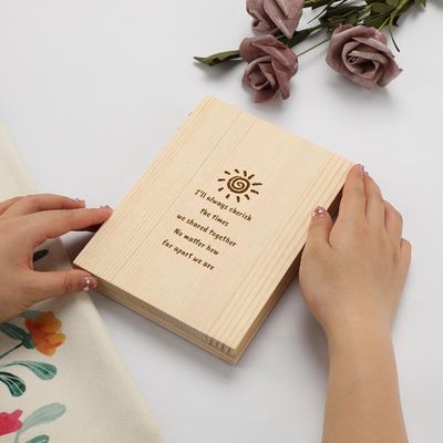Wooden Couples Photo Frame with Customized Laser Engraved Personalized Text