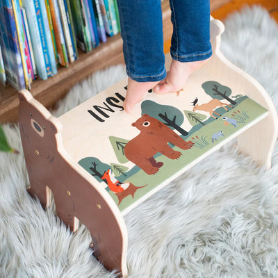 Free Sample Modern Design Easter Gift Children Bear Step Stool for Kids
