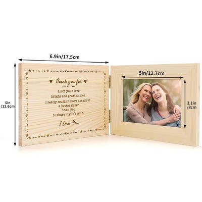 Colours Print Method Custom Solid Wooden Photo Frame for Simple Style Tabletop Display