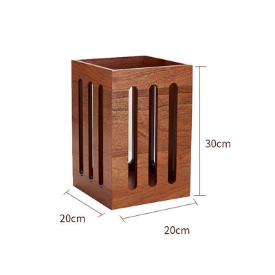 Multifunctional Wood Bread Fruits Plants Storage Crate Food Loaf Display Box 20x20x30cm