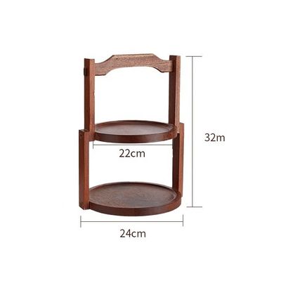 Custom Wood 3 Tiers Cake Fruit Display Stand with Metal Frame Add a Touch of Elegance