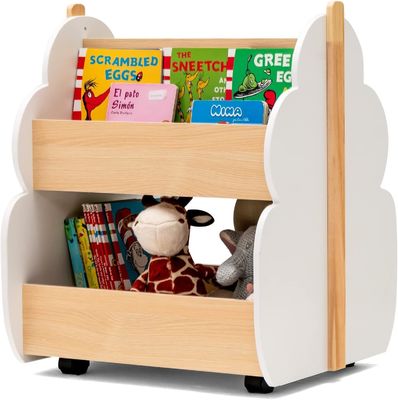 Children Bookcase Wooden Book Rack for Toddler Book Storage on Living Room Furniture