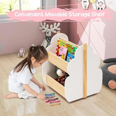 Children Bookcase Wooden Book Rack for Toddler Book Storage on Living Room Furniture