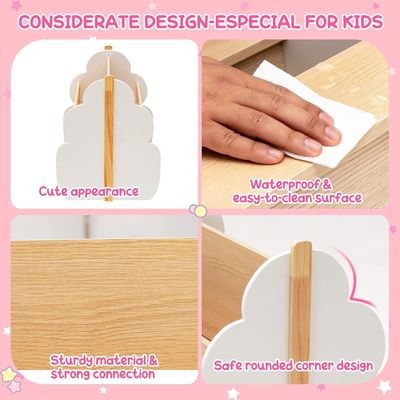Children Bookcase Wooden Book Rack for Toddler Book Storage on Living Room Furniture