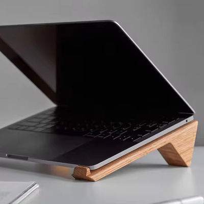 Logo Customized Logo Acceptable Varnished Wooden Laptop Stand for Desk