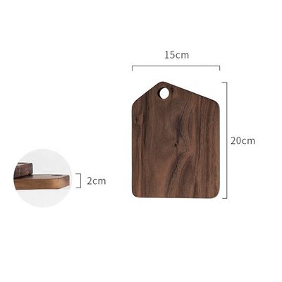 Customized Logo Accepted Handmade Nordic Style Mountain Shape Black Walnut Bread Board