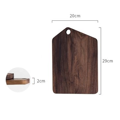 Customized Logo Accepted Handmade Nordic Style Mountain Shape Black Walnut Bread Board