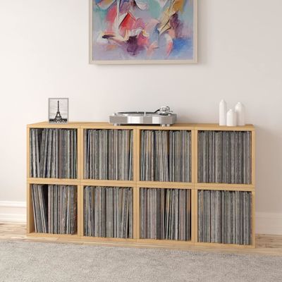 Basics Vintage Vinyl Record Storage Block Cube Organizer Shelf Single-Tier Space Saver