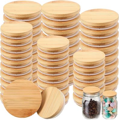 Reusable Bamboo Canning Lids for Mason Jars Child-Proof and Customized Logo
