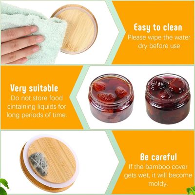 Reusable Bamboo Canning Lids for Mason Jars Child-Proof and Customized Logo