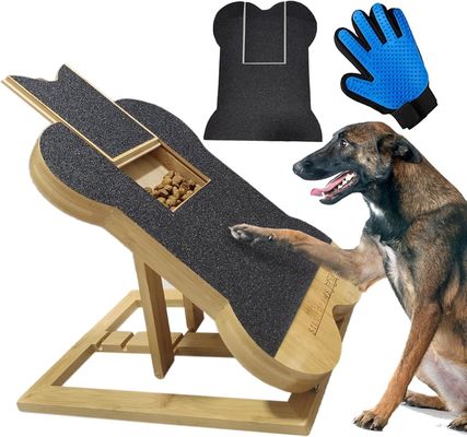 Dog Nail Scratch Board with Treat Box Bone Shaped Dog Scratching Pad for Nails Paws OEM
