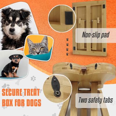 Dog Nail Scratch Board with Treat Box Bone Shaped Dog Scratching Pad for Nails Paws OEM